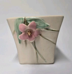 "Maceta McCoy años 40 Pottery Blossom Time 4"" de alto EE. UU. de colección" - Imagen 1 de 9