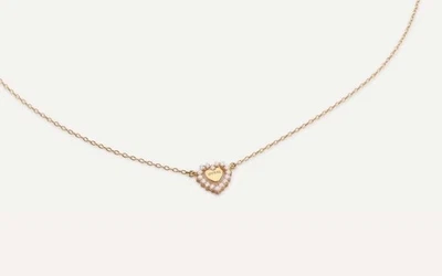 Collana donna Guess argento 925 dorato con cuore e zirconi bianchi JSBN04456JW - Immagine 1 di 4