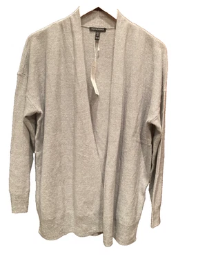 NUEVO Cárdigan Largo Eileen Fisher Lino Niebla Talla Pequeña Mediana Nuevo con Etiquetas Envío Gratuito Foto 1 de 4