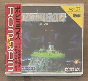 Populous PC Engine (Japan Import) HuCARD W/Case & Manual