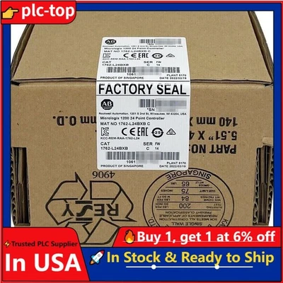 New Sealed AB  1762-L24BXB / C MicroLogix 1200 24 Point Controller US Free Tax - Image 1 of 4