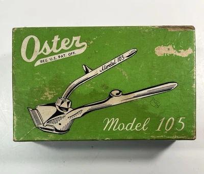 Vintage Oster Model 105 Hand Hair Clipper w/ Box Barber Shop Tool Made in USA - Image 1 of 4