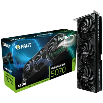 Video Card Palit RTX 5070 Infinity 3 12GB 2325 MHz GDDR7 NE75070019K9-GB2050S - Image 1 of 3