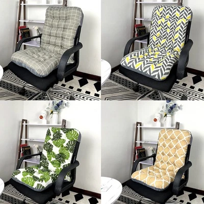 Cojín mecedora interior alfombrilla antideslizante acolchada cojín trasero asiento basculante con lazos Foto 1 de 4