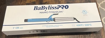 BaBylissPRO Nano Titanium Professional Curling Iron with Extended Barrel 1" NEW - Image 1 of 2