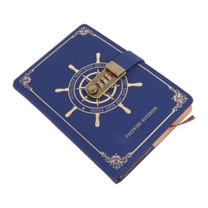 Diary With Combination Lock 100 Sheets Vintage A5 Size Travel Journal New - Picture 1 of 22