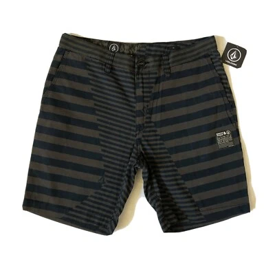 VOLCOM Graphito Men NEW Size 30 Cotton Black Brown Print Pockets Shorts - Image 1 of 4