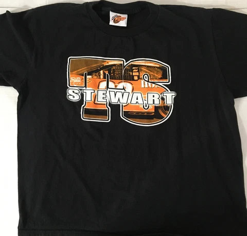 Tony Stewart TS Nascar Black T-Shirt Size Large Home Depot #20 Winner’s Circle Cover