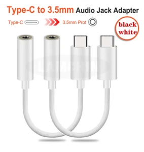 2pcs USB Type C TO 3.5mm Audio Jack Headphone Adapter USB-C Cable Samsung IPhone - Picture 1 of 9