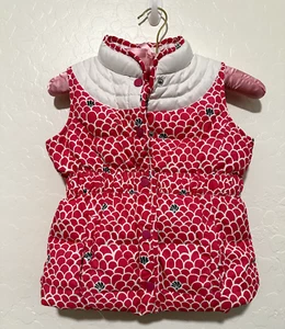 Lily Pulitzer Girls Pink Shells Puffer Vest Size 7 spring valentines boho barbie - Picture 1 of 12