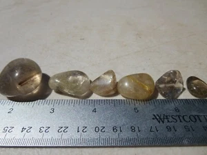 212 TROMMELRUTILQUARZ. ZU SCHMUCK MACHEN, FACETTE ODER METAPHYSISCH - Bild 1 von 3
