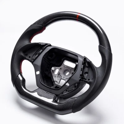 Volante de fibra de carbono real para Chevrolet Camaro 2016-2024 con calefacción Foto 1 de 4