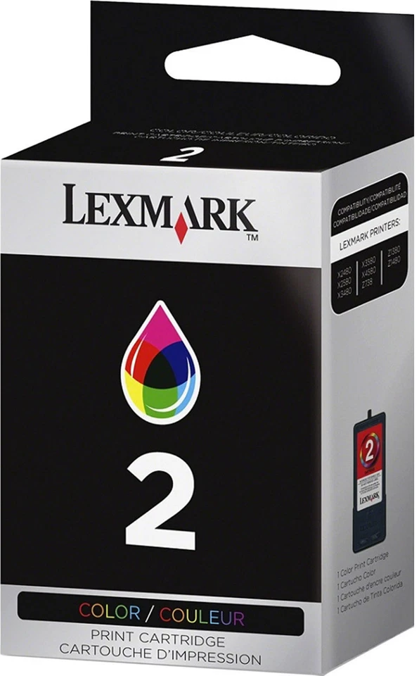 New Genuine Lexmark 2 Ink Cartridge Z Series Z1380 Z1480 X Series X2480 X2580 - Image 1 of 3