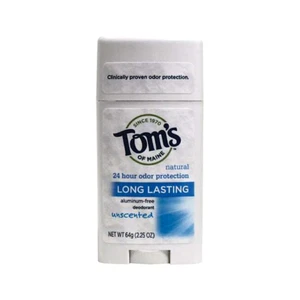 Tom's of Maine Long Lasting Deodorant - Unscented 2.25 oz Stick(S)-- THREE PACK - Picture 1 of 1