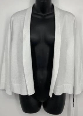 Cárdigan para mujer Calvin Klein abierto blanco media manga talla 2X NUEVO Foto 1 de 4