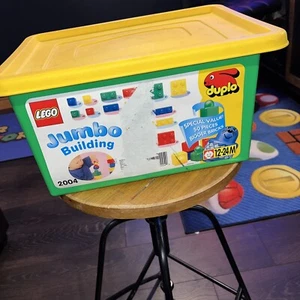 1996 LEGO Duplo Primo Jumbo Building Tub Bin Set # 2004 RARE - Picture 1 of 7