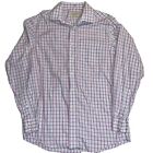 Tommy Bahama Dress Shirt 15.5 34 35 Pink Check 100% Cotton