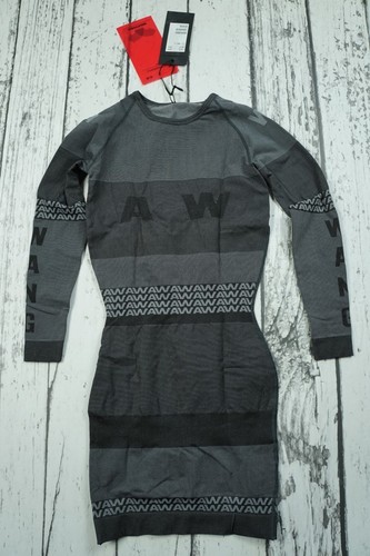 Abito nuovo con etichette Alexander Wang x H&M Bodycon stile subacqueo manica lunga TAGLIA S