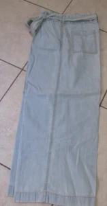 Anthropologie Pilcro Pleated High-Rise Wide-Leg Belted Jeans 31 Blue - Picture 1 of 4