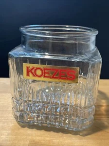 Vintage 7 1/4” Koeze's Glass Apothecary Square Jar Canister No Lid Glass Jar - Picture 1 of 10