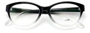 Damen Gleitsicht klare Gläser keine Linie Lesebrille Tri-Focal Reader Cateye - Bild 1 von 12