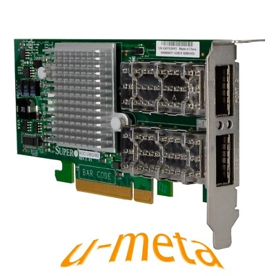 Supermicro AOC-UIBQ-M2 40Gb/s 2-Ports QSFP PCIe 2.0x8 Mellanox ConnectX-2 IB QDR - Image 1 of 3