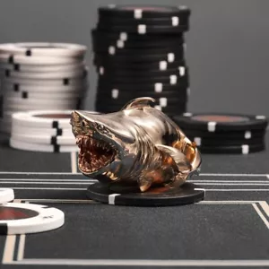 Poker Card Guards Fierce Shark, Card Protectors Lucky Shark Figurine, Fish Lover - Picture 1 of 13