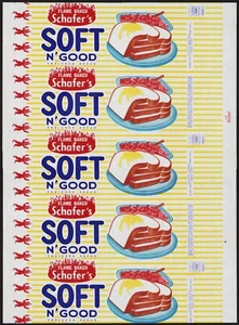 Vintage bread wrapper SCHAFERS FLAME BAKED dated 1957 Detroit Michigan unused - Picture 1 of 2