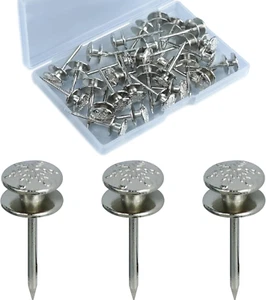 20 PCS Thumb Tacks for Wall Hanging,Double-Headed Nails for Drywall,Push Pins Pi - Picture 1 of 12