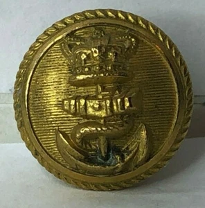 Victorian Royal Navy Officers Gilt button 18 mm C & J Weldon & Son - Picture 1 of 3