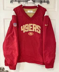 2022 Nike San Francisco 49ers Team Issued Darryl Tapp Windbreaker Pullover XXL - Picture 1 of 16