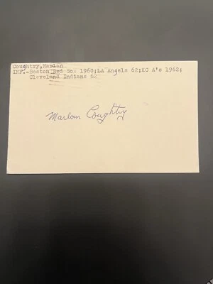 Marlan Coughtry Signed Government Postcard GPC JSA LOA Boston Red Sox - Image 1 of 3