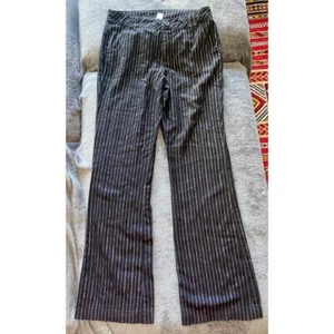 Justice For Girls Black With Silver Metallic Striped Pants, Sz 12 Reg - Picture 1 of 4