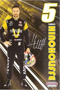 2015 JAMES HINCHCLIFFE signed INDIANAPOLIS 500 PHOTO CARD INDY CAR HINCH wC - Picture 1 of 1