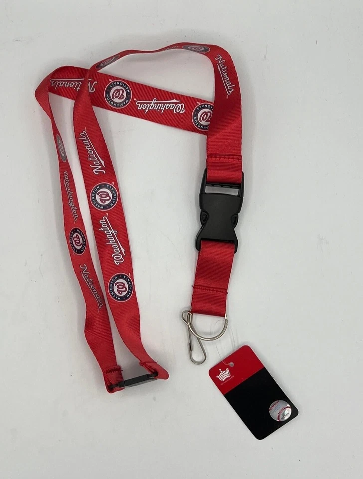 WASHINGTON NATIONALS MLB 22" BREAKAWAY RED LANYARD W/ QUICK RELEASE FREE SHIP - Image 1 of 1