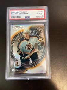 2003-04 Upper Deck Trilogy Patrice Bergeron Tier 1 Graded PSA 10 Gem Mint