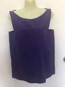 💜YSL Yves Saint Laurent Rive Gauche Vintage Purple Cotton summer top EU 38☂️💜 - Picture 1 of 9