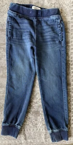 Boy's Abercrombie & Fitch Blue Solid Joggers 9/10 Cotton Blend Pockets Stretch - Picture 1 of 11