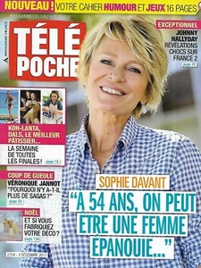 TELE POCHE n°2704 09/12/2017 Sophie Davant/ Johnny Hallyday/ Finales Jeux tv - Imagen 1 de 1
