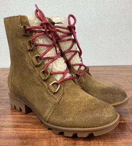 Sorel Phoenix braune kurze gemütliche Damenstiefel mit Spitze Größe 7,5 LL3652-286 - Bild 1 von 8