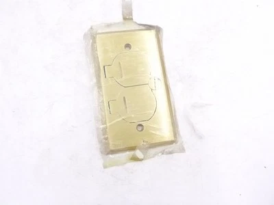 Lew Electric RRP-2-FPB 1 Duplex Flip Lid Cover for 1101-PB Floor Box Brass