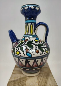 Vintage handbemalter Keramik Ölkrug 6 Zoll ST33 - Bild 1 von 11