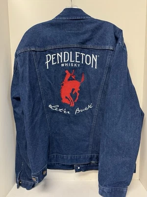 Wrangler Jean Denim Jacket X Pendleton Whisky Let ‘em Buck MN XL EUC - Image 1 of 4