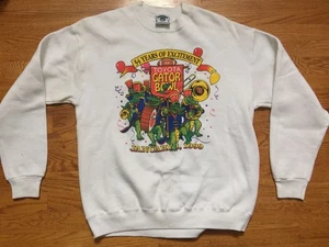 Felpa vintage Lee uomo pesante Toyota Gator Bowl 54 anni bianca grande L - Foto 1 di 14