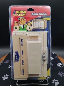 Lowes Build And Grow Coin Bank Holz Set 2010 Brandneu Versiegelt Kinder Workshop RAR - Bild 1 von 2