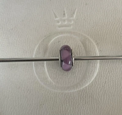 PANDORA Charm Murano Lila Dreiecke 925 Silber sehr guter Zustand - Bild 1 von 3