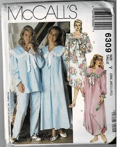 McCalls 6309Misses Nachthemd und Schlafanzug Gr. S-L NEU UNGESCHNITTEN FF - Bild 1 von 1