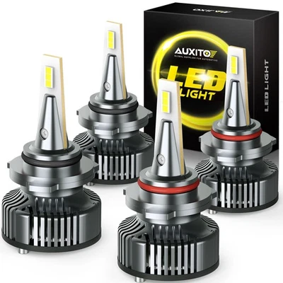 9005 9006 LED bulbs Headlight Super Bright Bulbs Kit White High/Low Beam Lights - Image 1 of 4