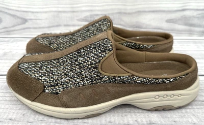 EASY SPIRIT SLIP ON MULE SNEAKERS - BEIGE - TWEED LOOK - WOMEN'S SIZE 8.5 - Image 1 of 4