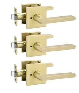 3 Pk Goldenwarm Golden warm Gold Interior Door Handle Zinc Alloy Bedroom/Bathroo - Picture 1 of 9